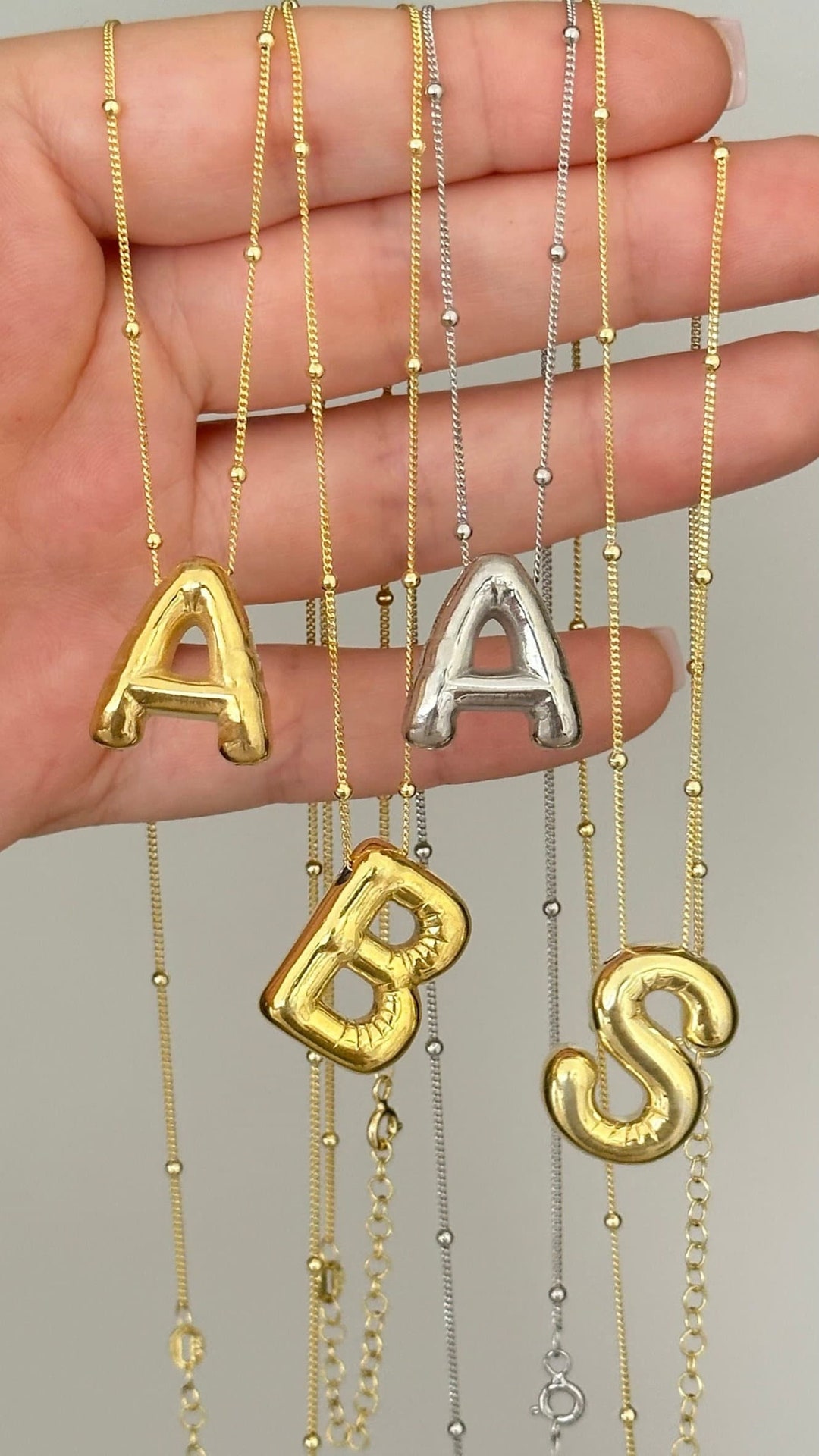 Alphabet Pendant '18k Gold Plated' – Vlessi