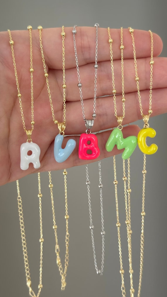 Cute initial necklace discount