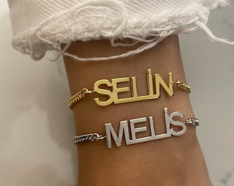 Gold Name Armband, personalisierte Armband für Frauen und Männer, Initial Armband, Benutzerdefinierte Armband, Armband für Paare, personalisierte Schmuck Geschenk