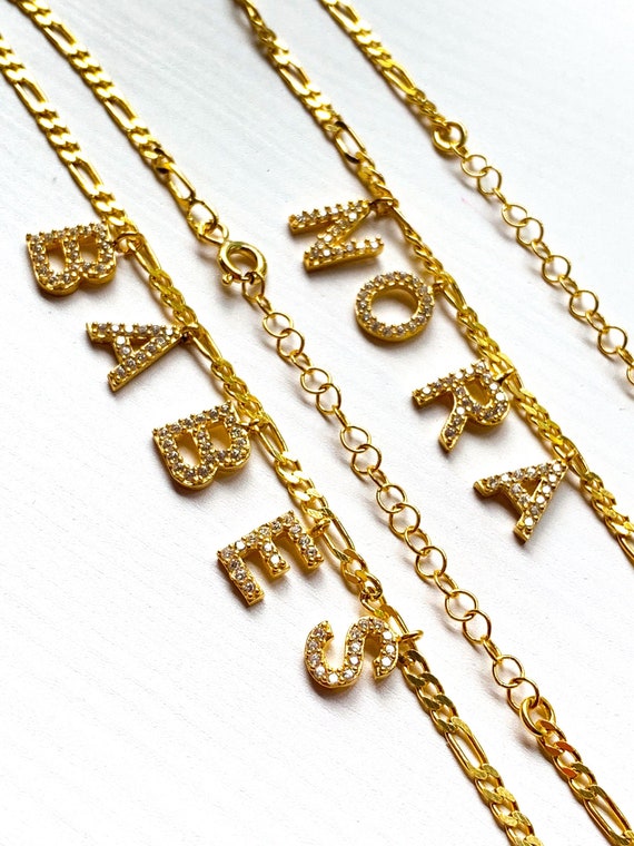 Diamond on sale initial anklet
