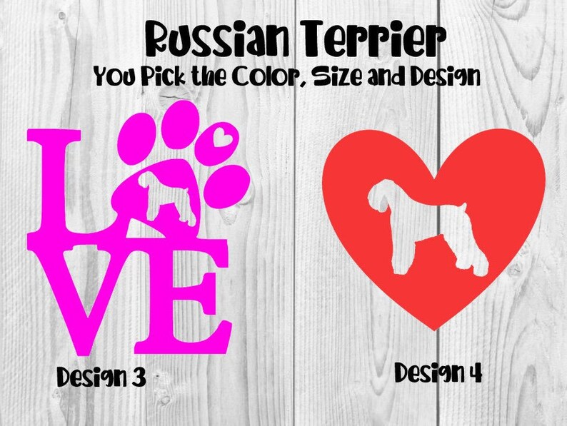 Black Russian Terrier Dog Decal Black Pearl of Russia Dog Breed Decal Trailer Decal Car Window Decal YETI Decal Phone Decal image 3