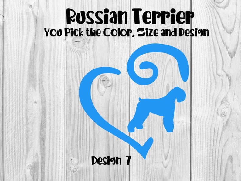 Black Russian Terrier Dog Decal Black Pearl of Russia Dog Breed Decal Trailer Decal Car Window Decal YETI Decal Phone Decal image 5