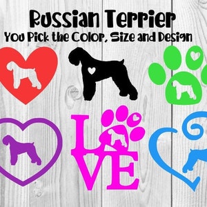 Black Russian Terrier Dog Decal Black Pearl of Russia Dog Breed Decal Trailer Decal Car Window Decal YETI Decal Phone Decal image 1