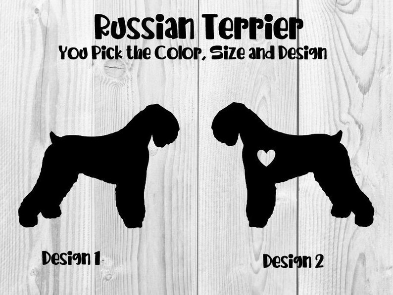 Black Russian Terrier Dog Decal Black Pearl of Russia Dog Breed Decal Trailer Decal Car Window Decal YETI Decal Phone Decal image 2