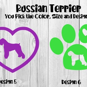 Black Russian Terrier Dog Decal Black Pearl of Russia Dog Breed Decal Trailer Decal Car Window Decal YETI Decal Phone Decal image 4