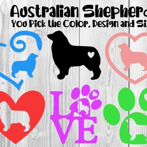 Australian Shepherd Decal | Aussie Decal | Car Decal | Dog Decal | Dog Breed | Dog Sticker | Car Window Decal | YETI Tumbler | Aussie Yeti