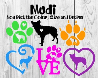 PUMI I Love My Vinyl Sticker Decal AKC Registered Pet Dog Mudi Puli 