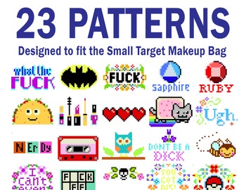 Small Target Bag Cross Stitch Template and 23 Patterns