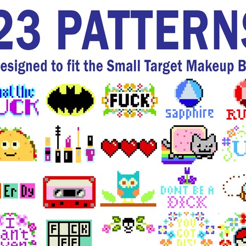 Small Target Bag Cross Stitch Template and 23 Patterns Etsy