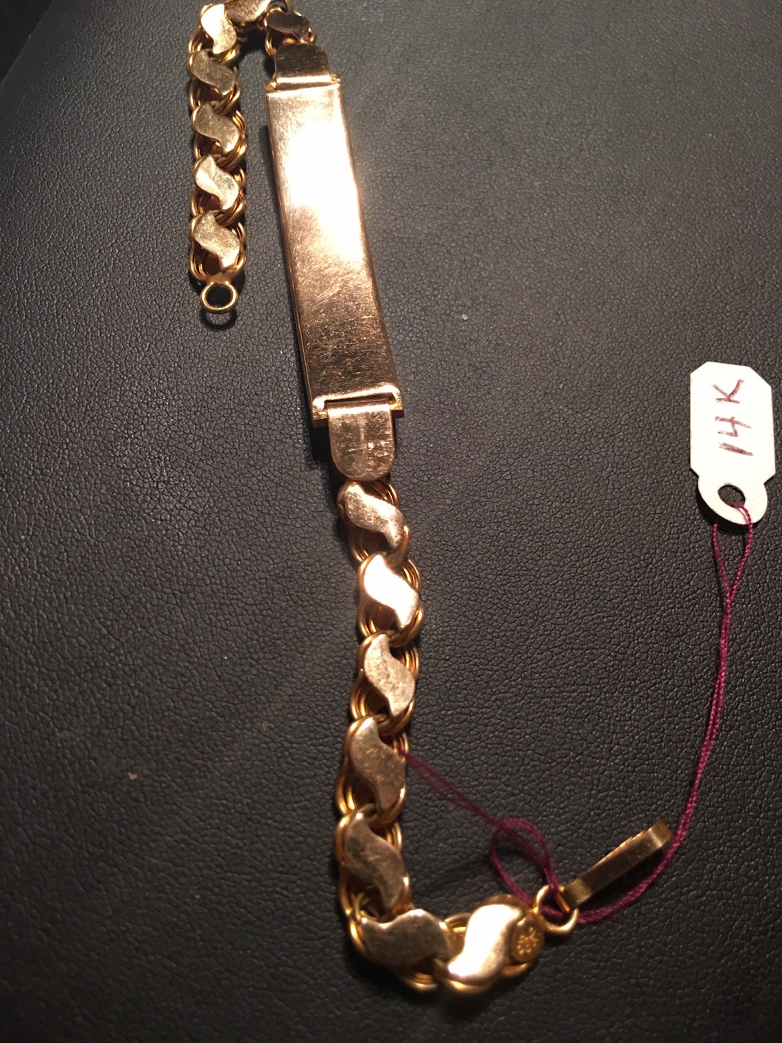 14Kt solid gold bracelet Etsy