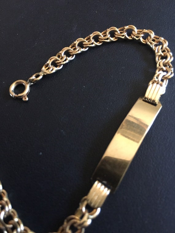 14Kt solid gold bracelet Etsy