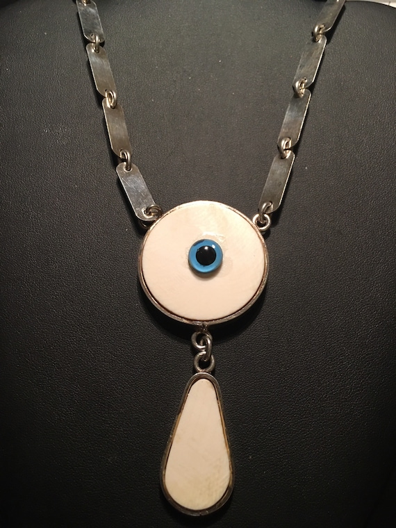 Vintage evil eye pendant