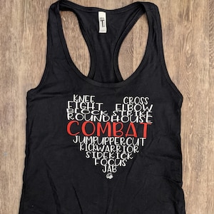 COMBAT LOVE SHIRT / Womens Muscle Tank or Racerback Tank