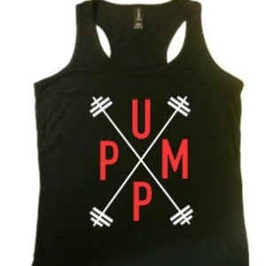 PUMP BARBELL SHIRT / Body Pump Shirt / Womens Racerback Tank or Muscle Tank