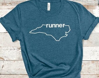 VOTRE ÉTAT RUNNER Tee Shirt / Graphic Running Tshirt / Super Soft Bella Canvas Heathered Unisex Tee