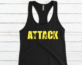 BODY ATTACK SHIRT / Womens Racerback Tank or Muscle Tank