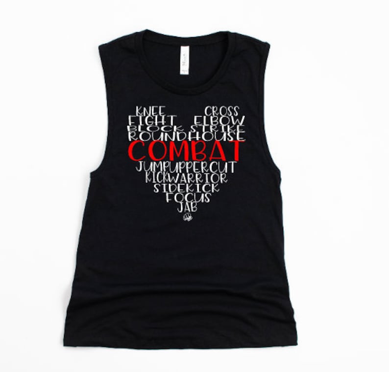 COMBAT LOVE SHIRT / Womens Muscle Tank or Racerback Tank image 1