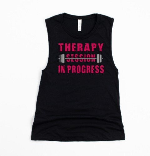 THERAPY SESSION in PROGRESS / Womens Racerback Tank or Muscle | Etsy