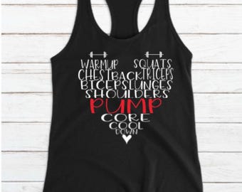 Pump Love Racerback Tank Top: Women&#39;s Workout Shirt