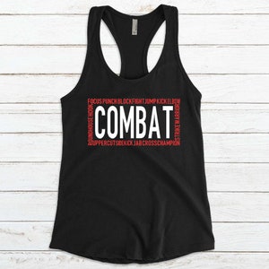 COMBAT WORDS SHIRT / Body Combat Shirt / Womens Racerback Tank ou Muscle Tank image 2