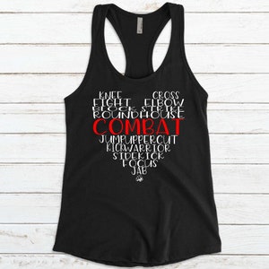 COMBAT LOVE SHIRT / Womens Muscle Tank or Racerback Tank image 4