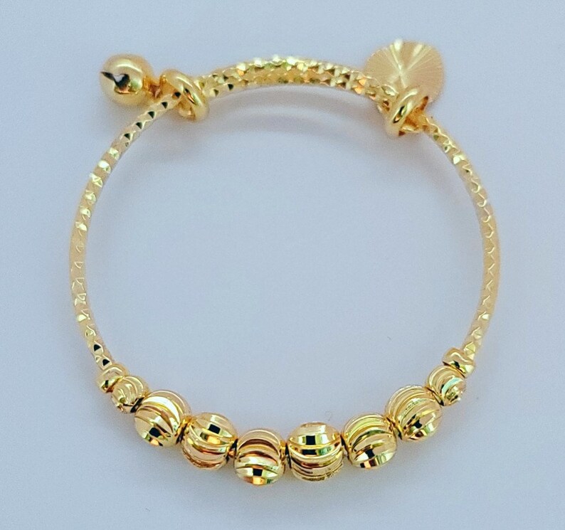 24K Gold Plated Baby Bangles Toddler Bangles Adjustable Etsy