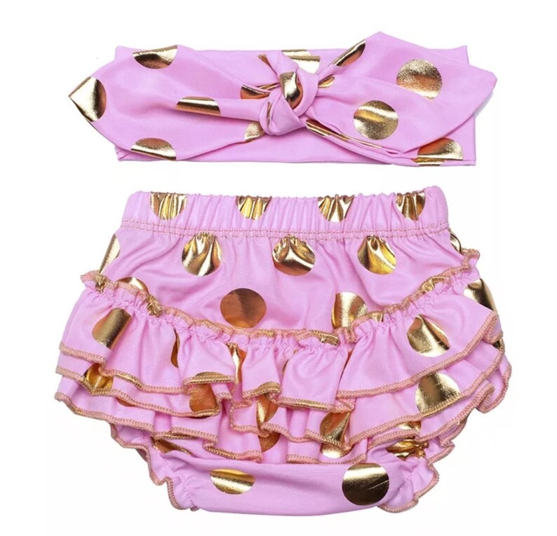 Baby Girl Polka Dot Ruffles Bloomers Sets
