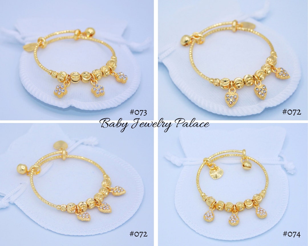 14k Gold Diamond Heart Bracelet (Baby/Child Size) – ShopMamaBijoux