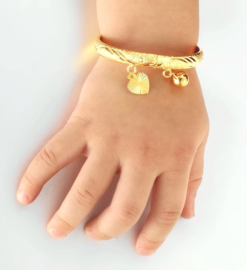 Beautiful Babies and Toddlers Bangles 24K Gold Plated Baby Etsy