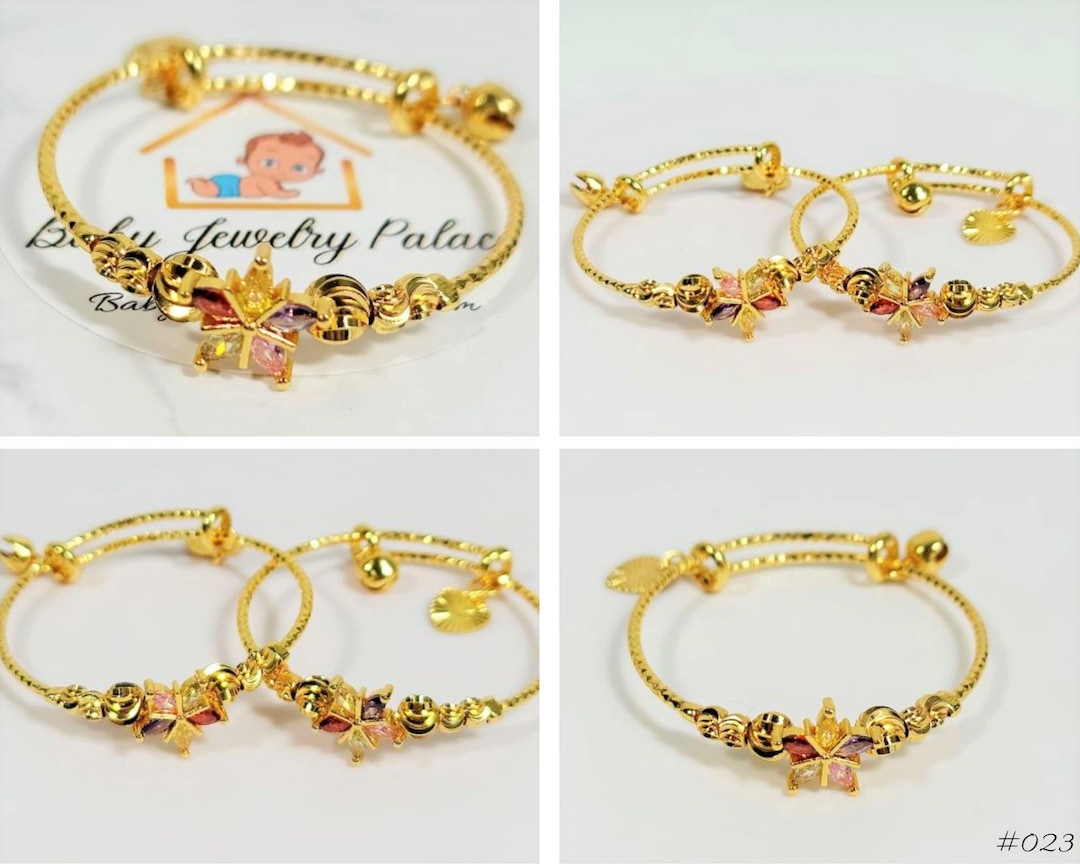 Beautiful Babies and Toddlers Adjustable Bangles, 24k Gold Plated - Etsy
