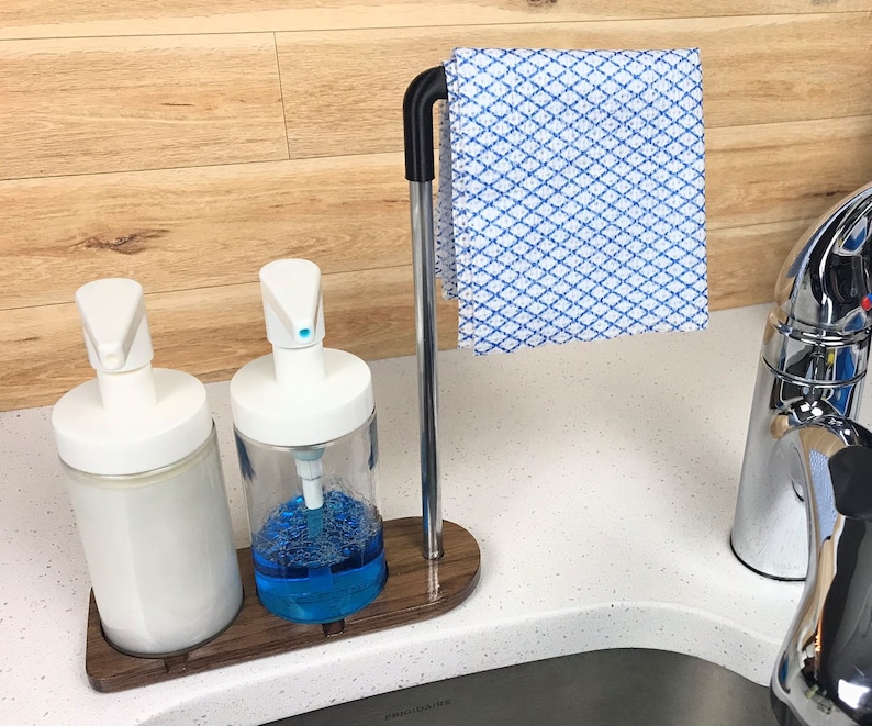 walnut soap dispenser