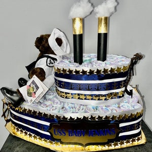 Nautical Diaper Cake