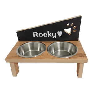 Raised Pet Bowl Stand Comes With Bowls Multiple Sizes Pet Feeder Elevated Dog Cat Bowl Stand Personalized Cat Dog Feeder