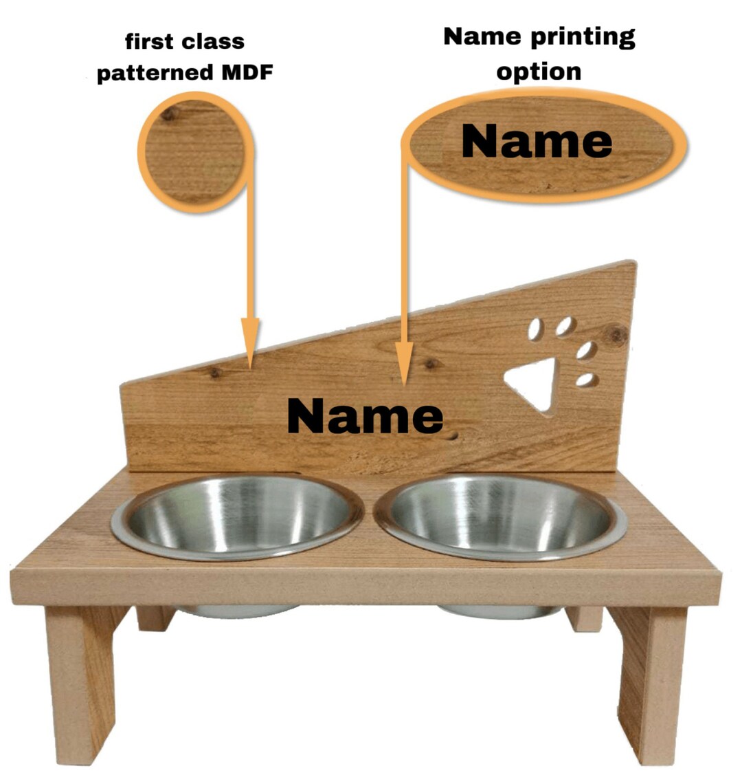 Cat Bowl Stand Large Original Farmhouse Feeder Elevated Raised ...