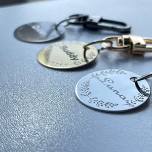 Personalized Leaves Motif Pet ID Tag