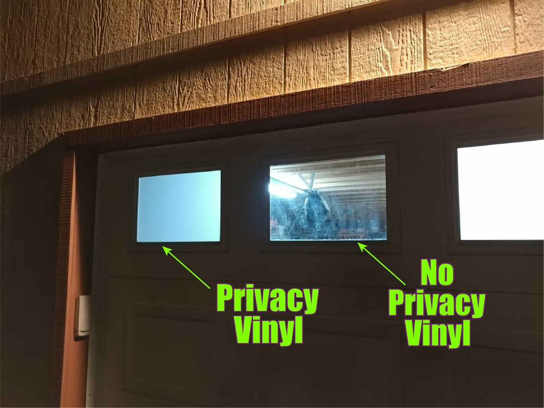 Privacy Window Vinyl Sheets for Garage and Home Windows. Custom Sizes