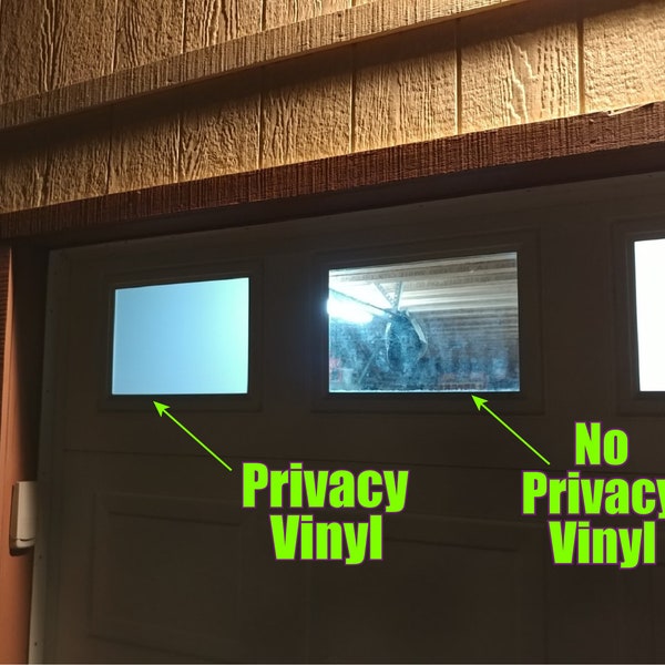 Privacy Window Vinyl Sheets for Garage and Home Windows. Custom sizes and quantities available.