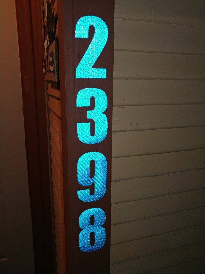 Ultrareflective Home Address Number Vinyl Etsy