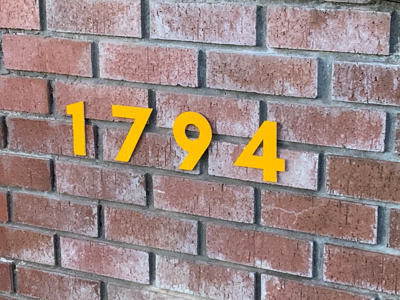 3 Ultrareflective Home Address Numbers, Door Numbers, Acrylicbacked