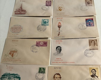 Lettres premier jour vintage 1956-1969 avec timbres fantaisie et marquage FDC5669