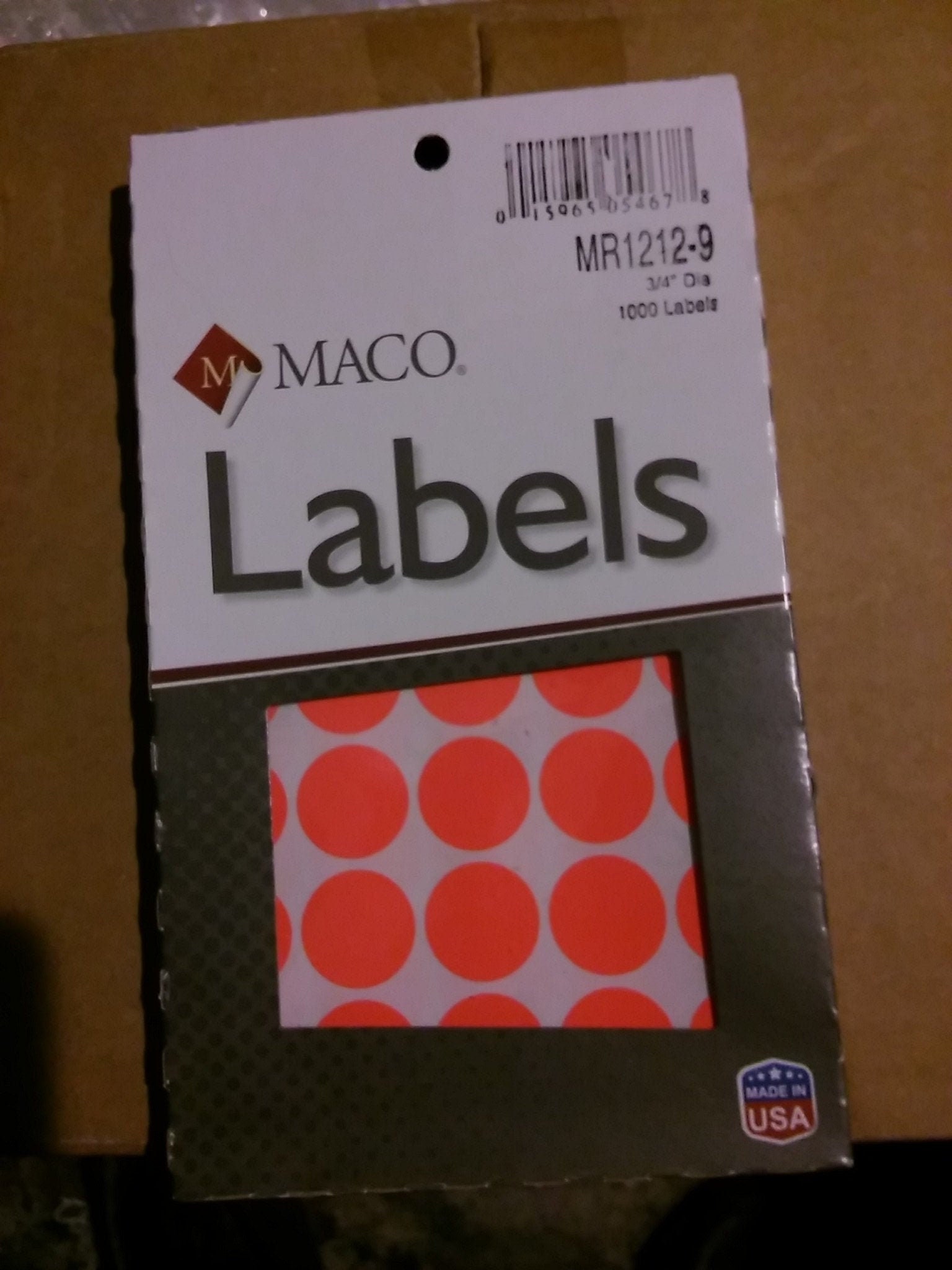 1000 Stick On Labels 3/4 Round Red pack12129 Etsy
