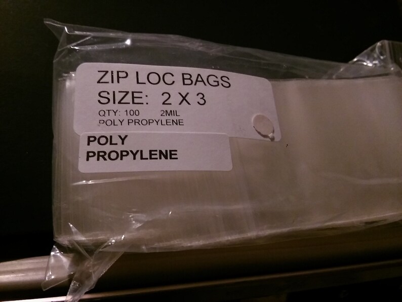 100 Zip Lock Bags 2x3 Polypropylene Free shipping