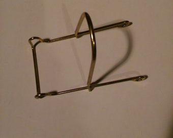 Adjustable Easel Brass plated wire 3x 5x 3 1/4"   as1