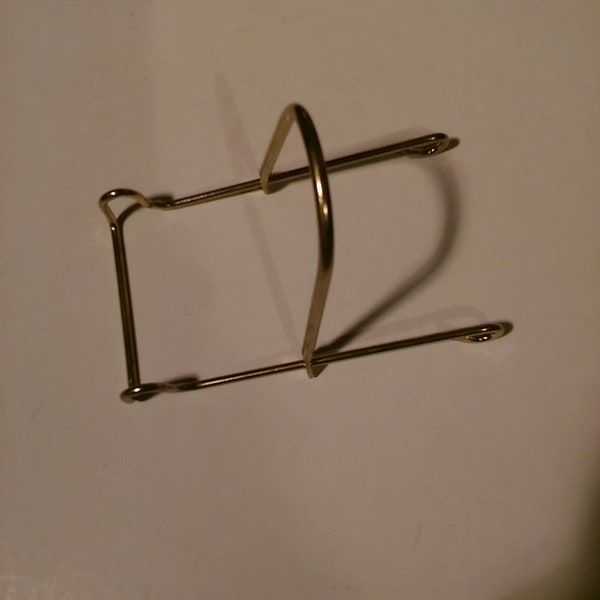 Adjustable Easel Brass plated wire 3x 5x 3 1/4"   as1