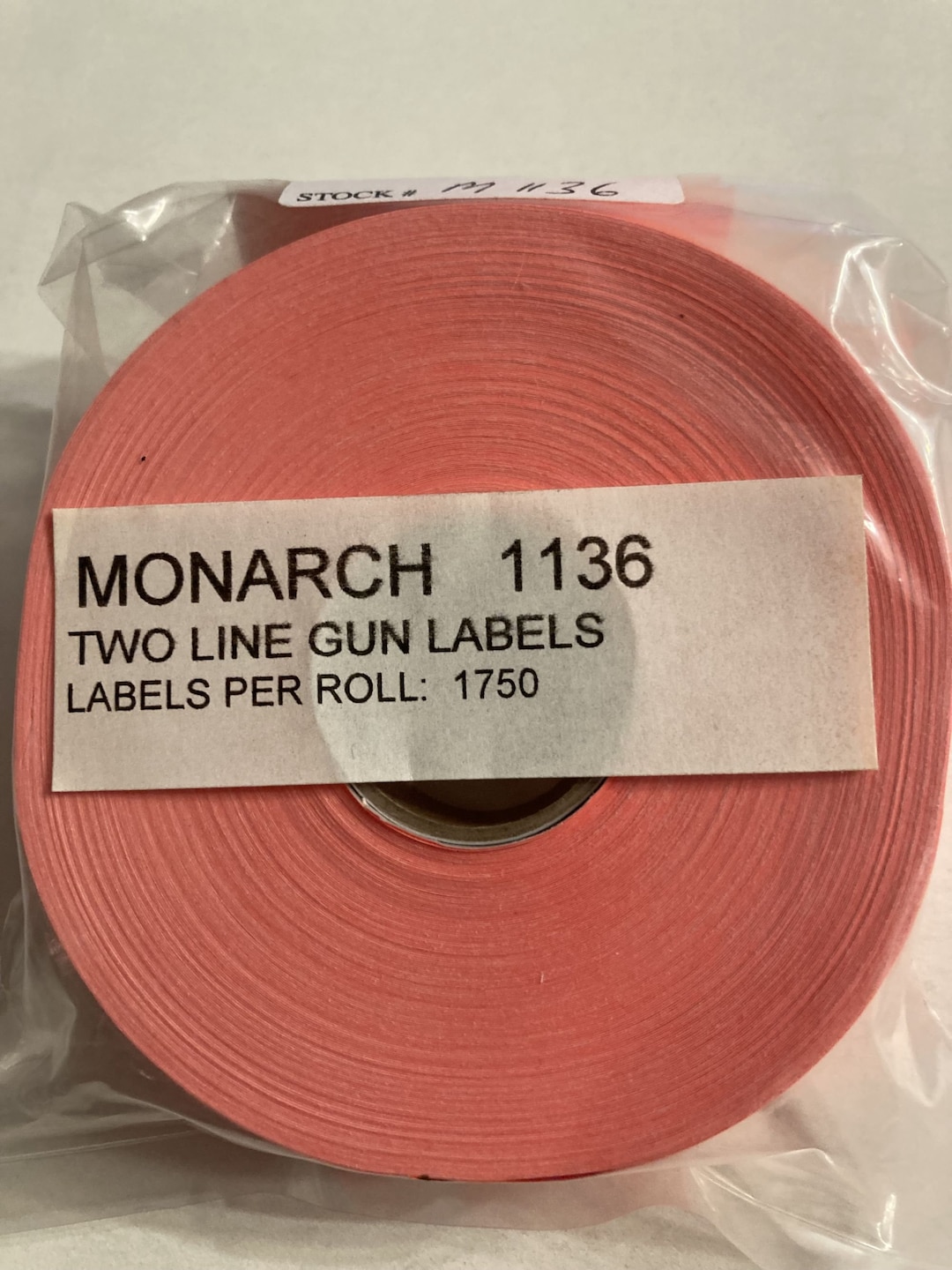 Monarch Pricing Gun Labels for Model 1136 Gun. Fluorescent Red. Free