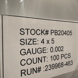 100 Poly Bags 4x5 Clear 2 mil                                         2mp45