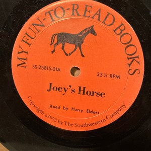 Vintage Joey's Horse, Katie's Zoo 1973 Record 33  1/3 rpm        VJoeyHorse