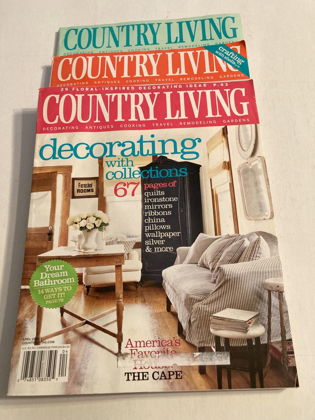 Vintage Country Living Magazine 3 Issues 2005 Countryliving05 Etsy