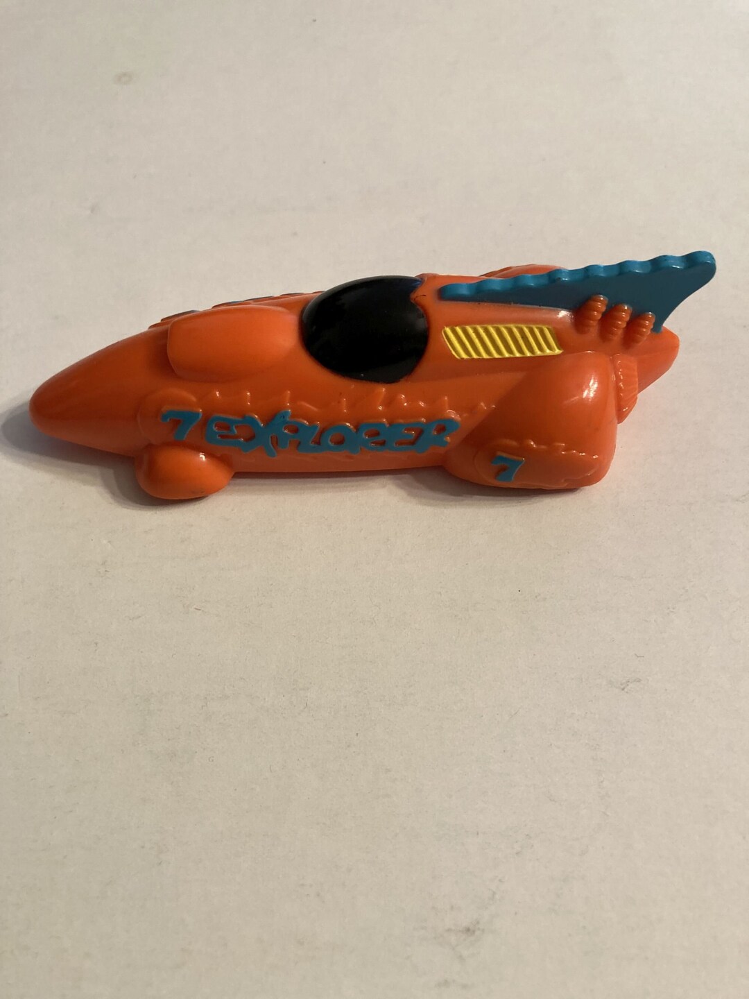 Vintage Wendy's Toy Race Car Explorer 7 Orange 1992 Wendyexplorer Etsy