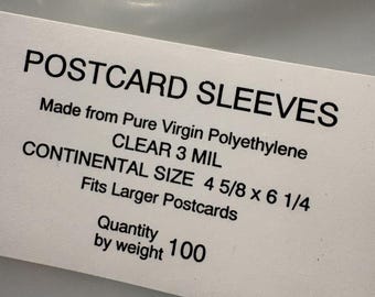 100 briefkaarthoezen 4 5/8 x 6 1/4 in 3 mil Conti